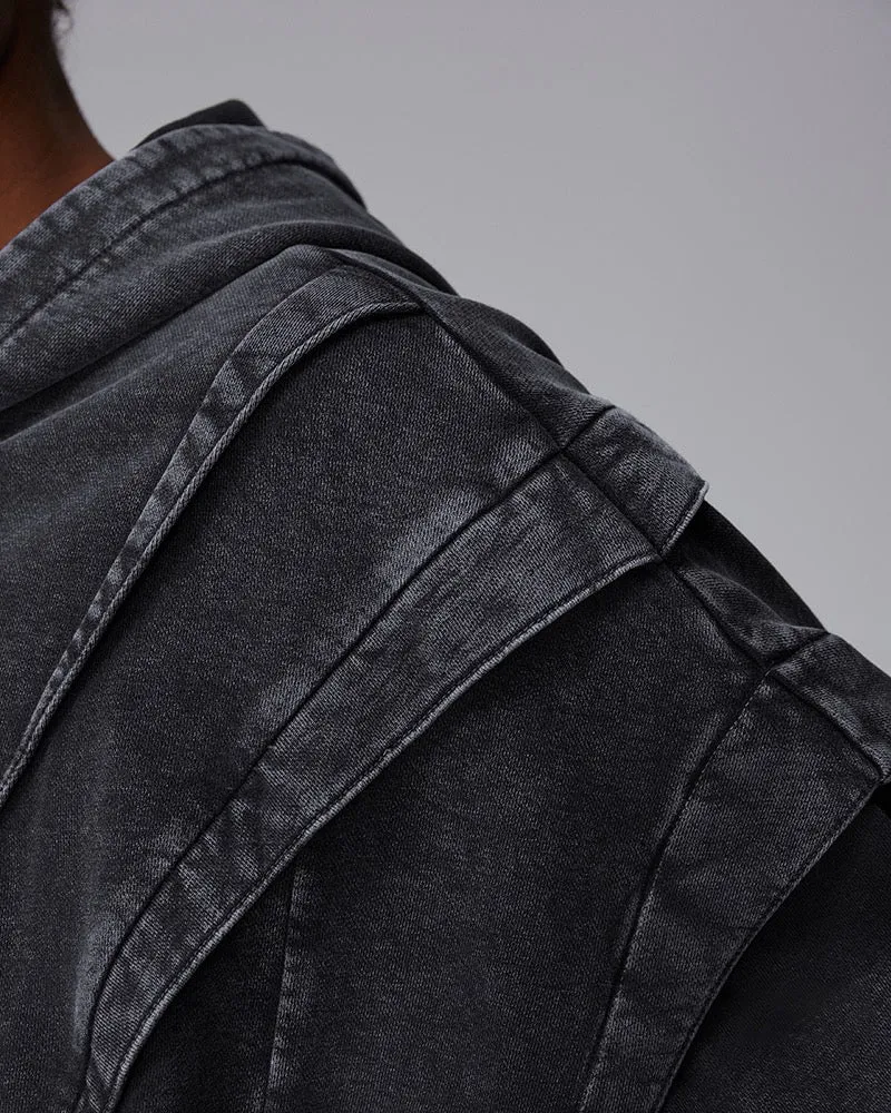 KIIKIOCLUB—Deconstructed Armor Zipper Hoodie