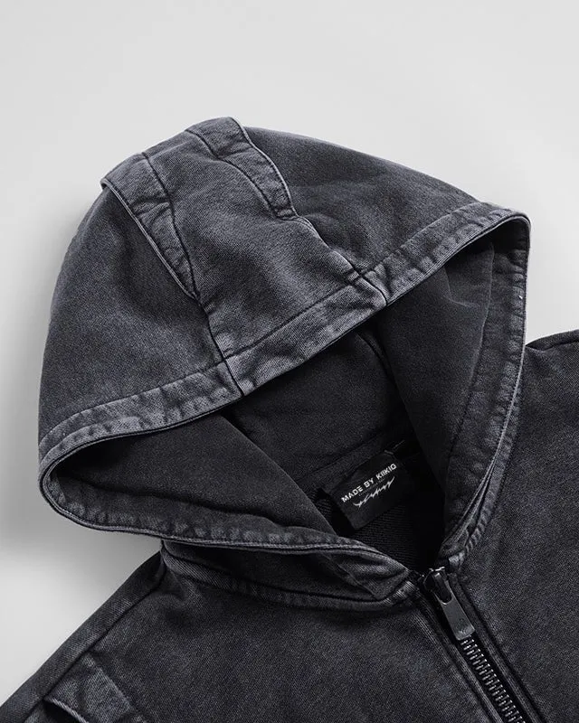 KIIKIOCLUB—Deconstructed Armor Zipper Hoodie