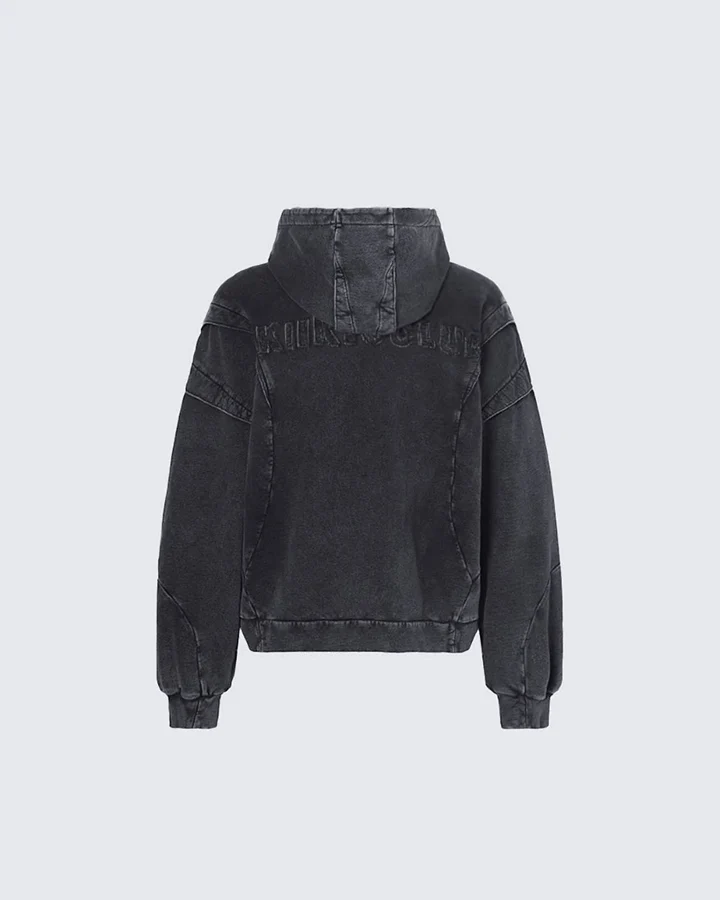 KIIKIOCLUB—Deconstructed Armor Zipper Hoodie
