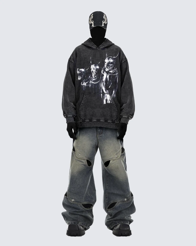 KIIKIO Street Fashion Denim Pants