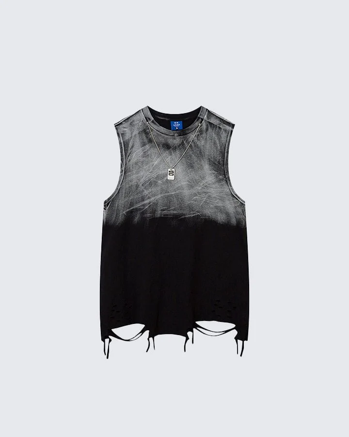 Gradient Wash Pendant Street Tank Top