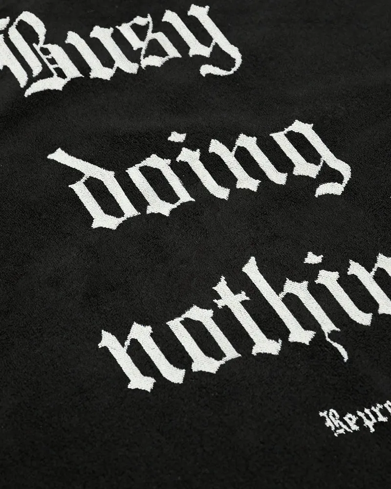 Busy Doing Nothing Beach Towel - Jet Black