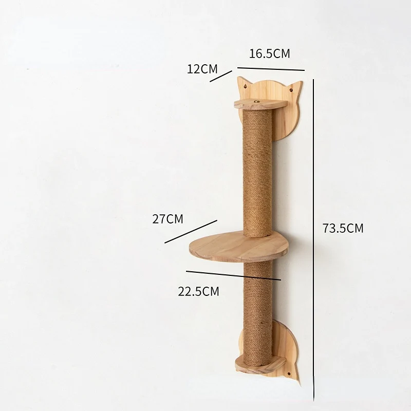Katzenbaum für Wand, Katze Klettern Regal, Katzentreppe, Vielseitigen Kombinationsmöglichkeiten (1 Stück)