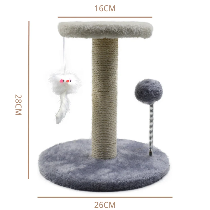 Pawsometime Kratzbaum Mini, Katzenkratzsäule aus Sisal, Stabiler Kratzbaum für kleine Katzen, Qualitätsgarantie