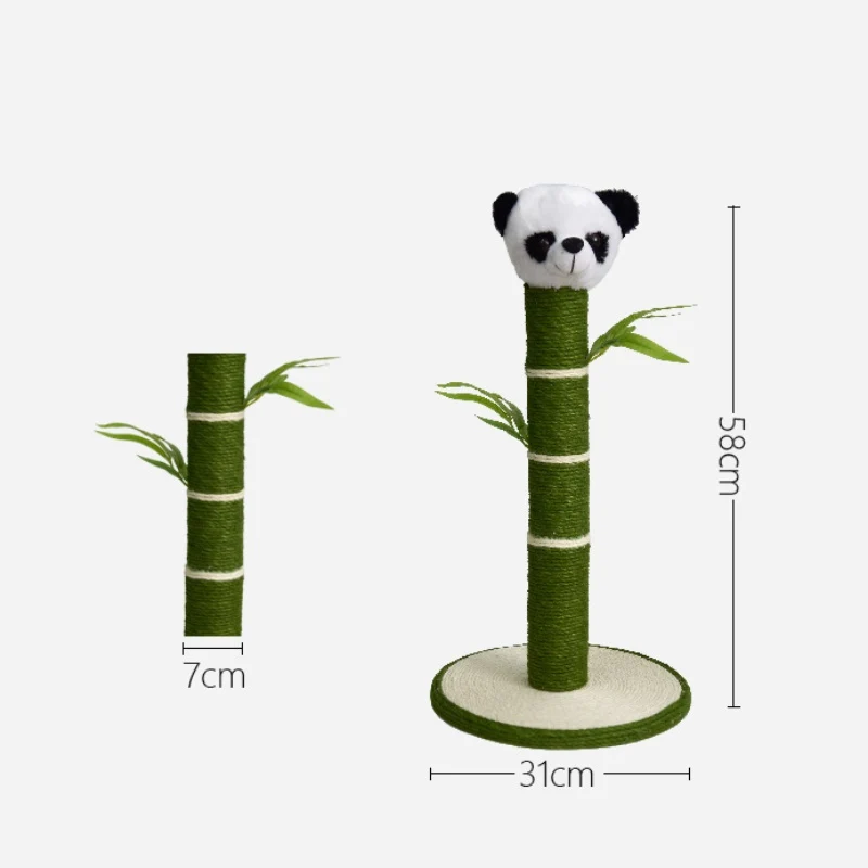 Kratzbaum für Spiel und Entspannung, Panda und Bambus Themen Kratzbaum, Katzenkratzmöbel aus Sisal, Einfache Montage