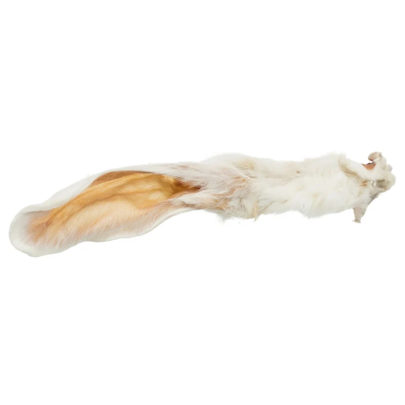 TRIXIE Kaninchenohren mit Fell 100g – Natürlicher Kauspaß für Hunde