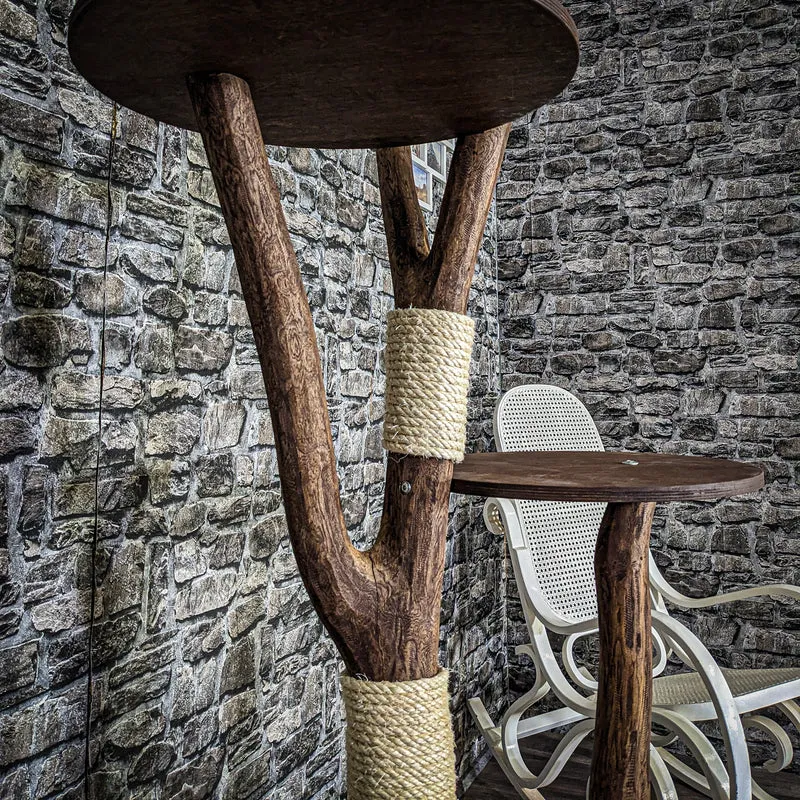 Outdoor Naturkratzbaum 3728 Kratzbaum Natur Holz Design 175 cm hoch Katzenbaum