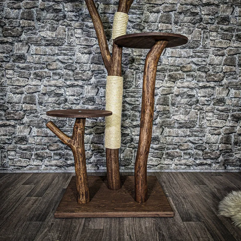Outdoor Naturkratzbaum 3728 Kratzbaum Natur Holz Design 175 cm hoch Katzenbaum
