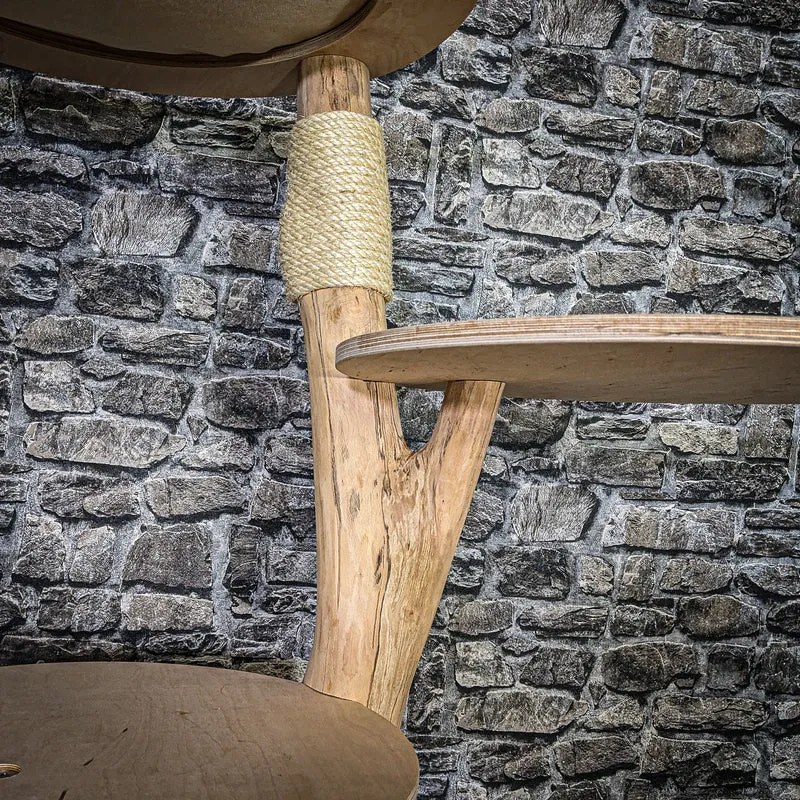 Naturkratzbaum 3727 Kratzbaum Natur Holz Design 145 cm hoch Katzenbaum