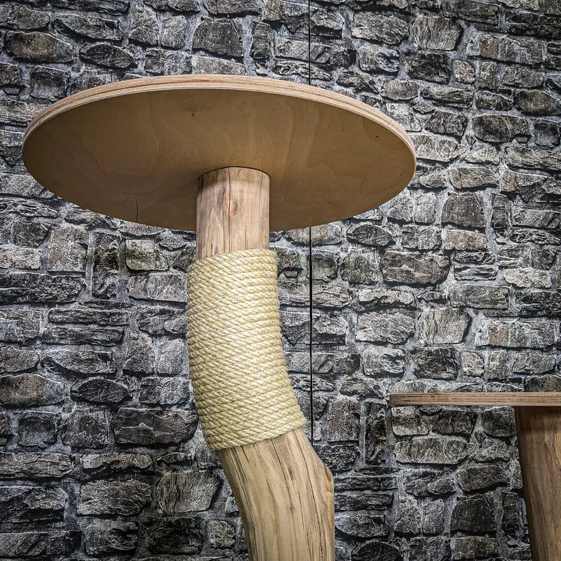 Naturkratzbaum 3720 Kratzbaum Natur Holz Design 114 cm hoch Katzenbaum