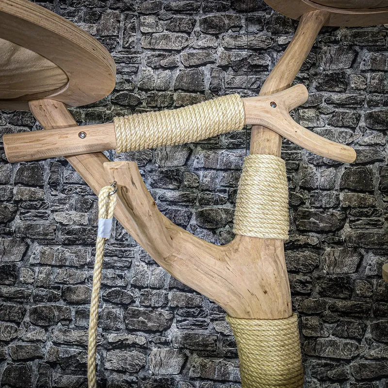 Naturkratzbaum 3710 Kratzbaum Natur Holz Design 235 cm hoch Katzenbaum