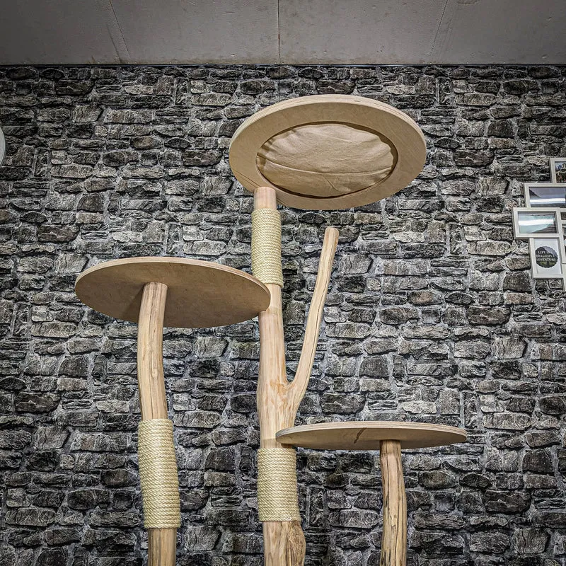 Naturkratzbaum 3709 Kratzbaum Natur Holz Design 174 cm hoch Katzenbaum