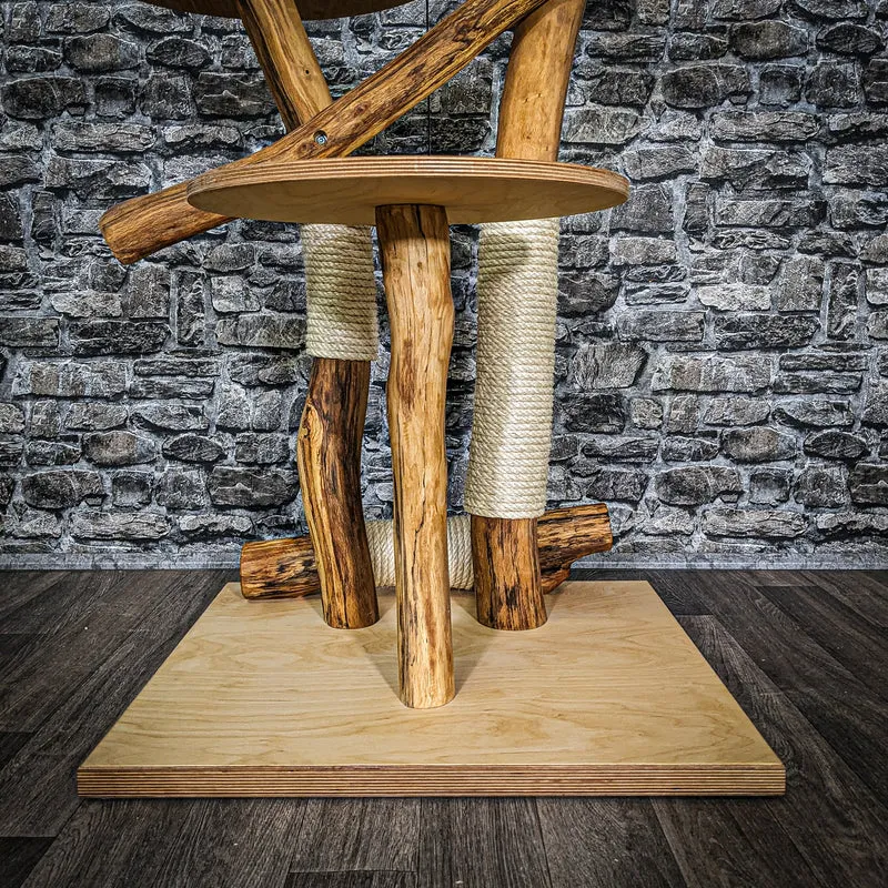 Naturkratzbaum 3708 Kratzbaum Natur Holz Design 115 cm hoch Katzenbaum