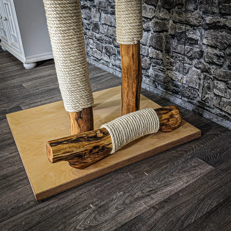 Naturkratzbaum 3708 Kratzbaum Natur Holz Design 115 cm hoch Katzenbaum