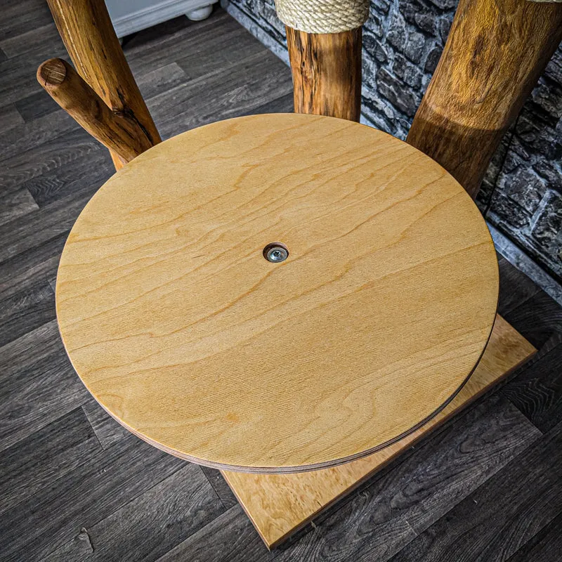 Naturkratzbaum 3702 Kratzbaum Natur Holz Design 145 cm hoch Katzenbaum