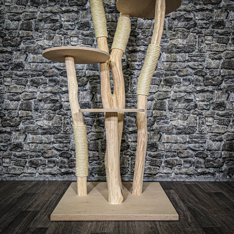 Naturkratzbaum 3700 Kratzbaum Natur Holz Design 192 cm hoch Katzenbaum
