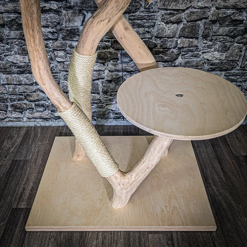 Naturkratzbaum 3697 Kratzbaum Natur Holz Design 160 cm hoch Katzenbaum
