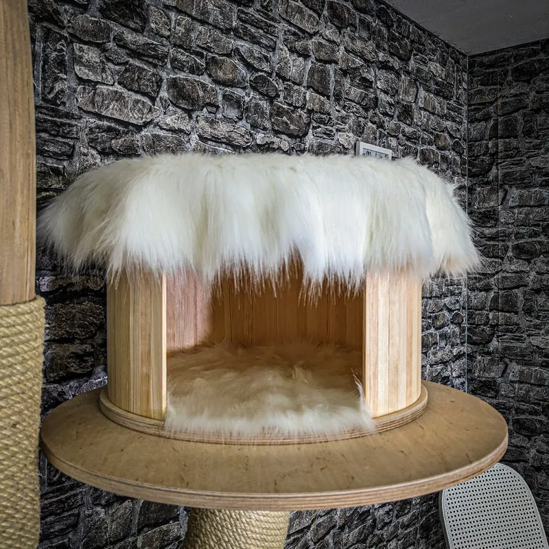 Naturkratzbaum 3695 Kratzbaum Natur Holz Design 212 cm hoch Katzenbaum