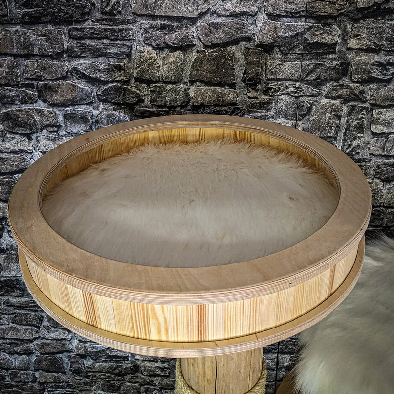 Naturkratzbaum 3695 Kratzbaum Natur Holz Design 212 cm hoch Katzenbaum