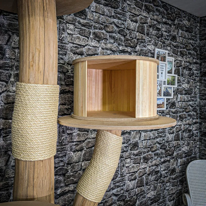 Naturkratzbaum 3695 Kratzbaum Natur Holz Design 212 cm hoch Katzenbaum