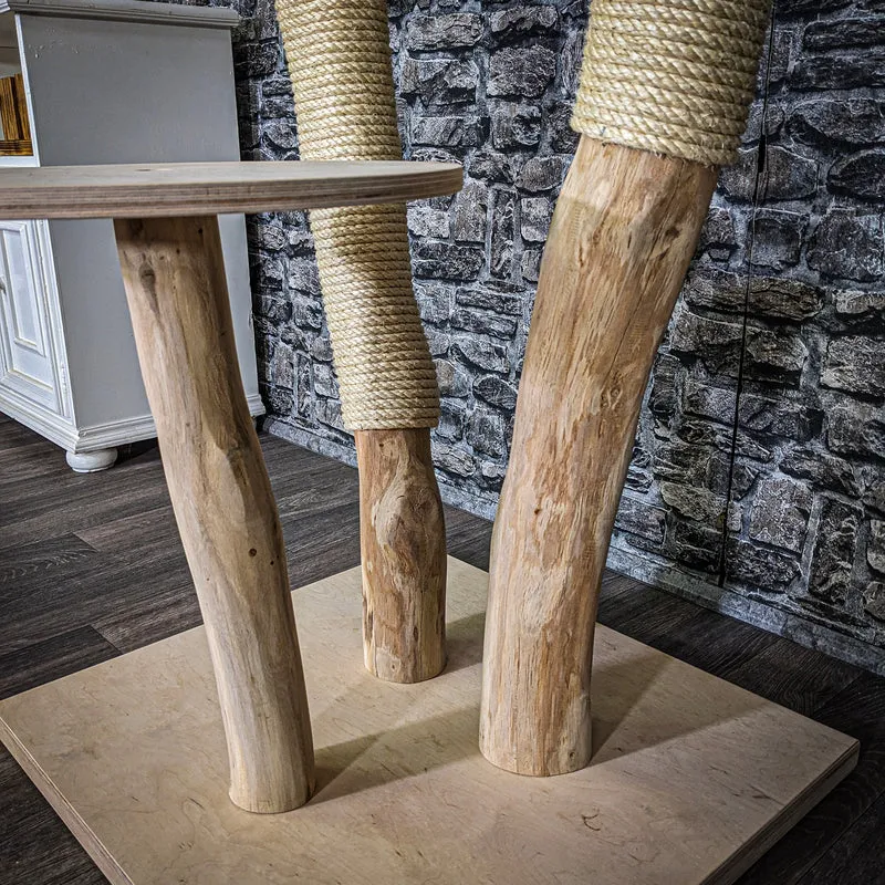 Naturkratzbaum 3692 Kratzbaum Natur Holz Design 90 cm hoch Katzenbaum