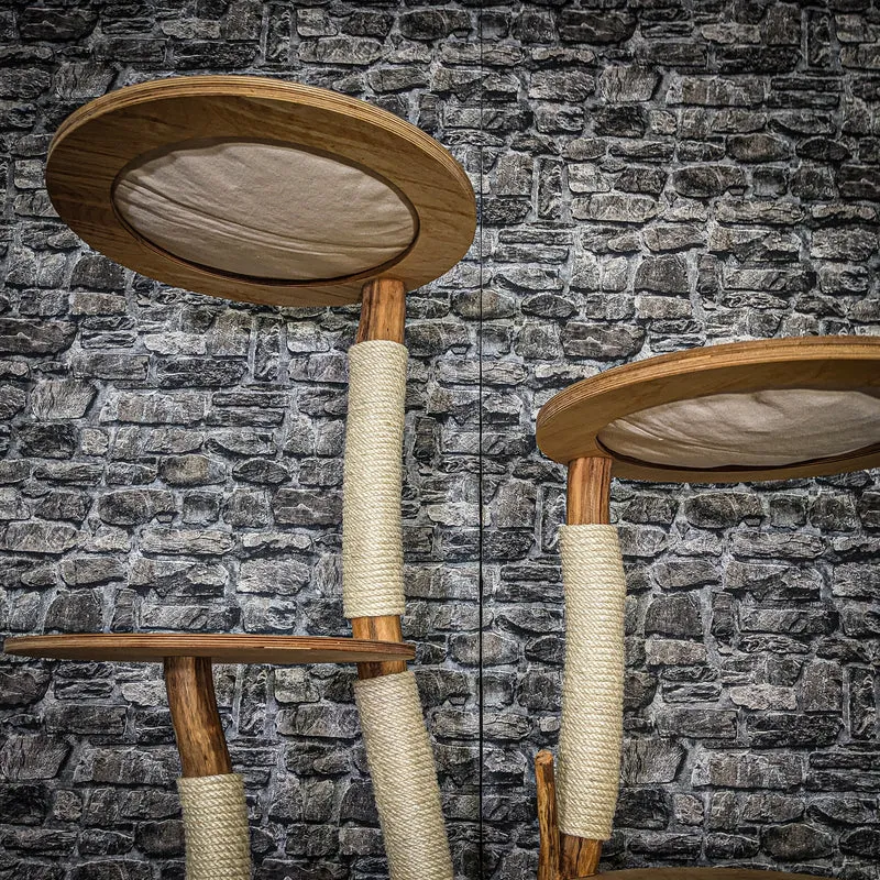 Naturkratzbaum 3687 Kratzbaum Natur Holz Design 175 cm hoch Katzenbaum