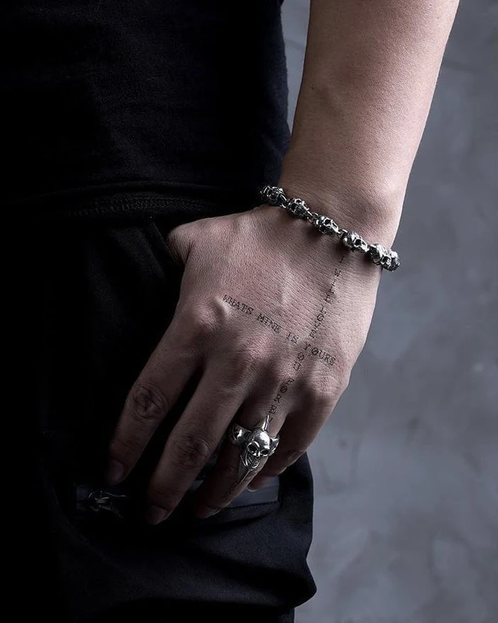 March 2024American Gothic Style Handcrafted Motorcycle Bracelet