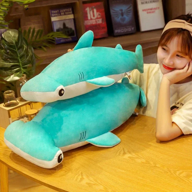 Blue Plush Hammerhead Shark Doll Toys