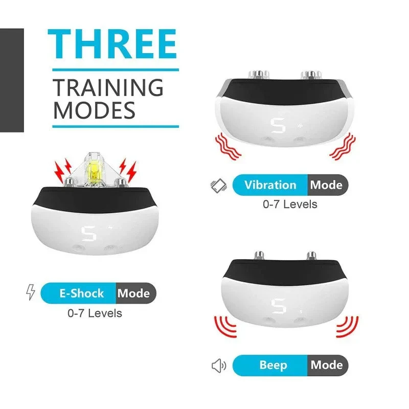 Pet Dog Training Collar Bark Stopper Trainer With Digital LED Display Screen