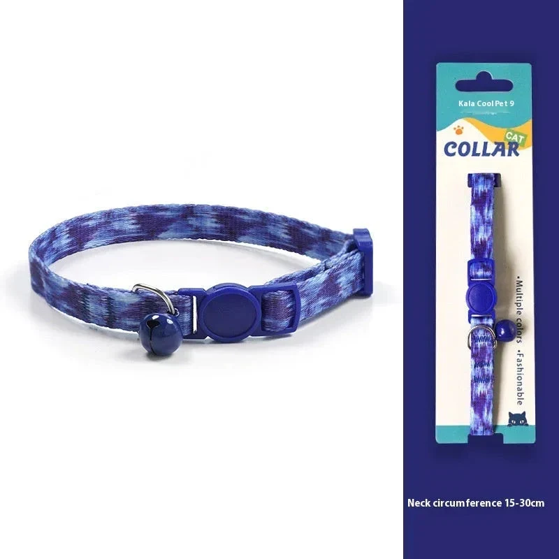 Woven Collar Bell Anti-Suffocation Comfortable Safety Buckle Pet Cat Decoration