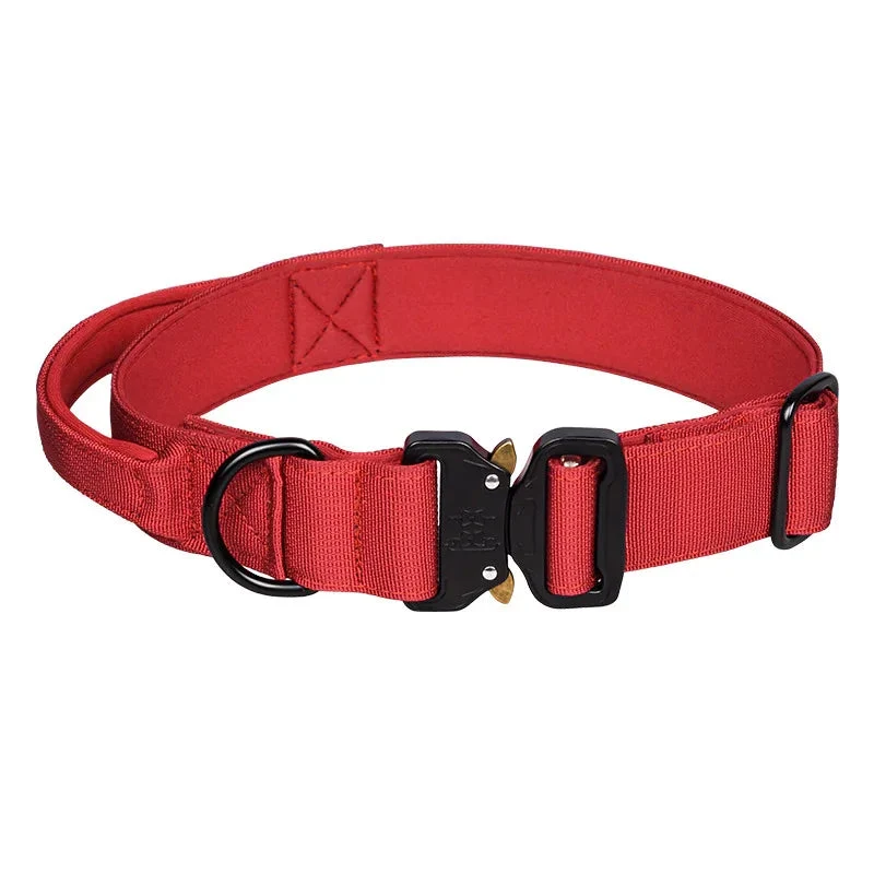 Tactical Collar Nylon Pet Release Buckle Outdoor Dog Collar