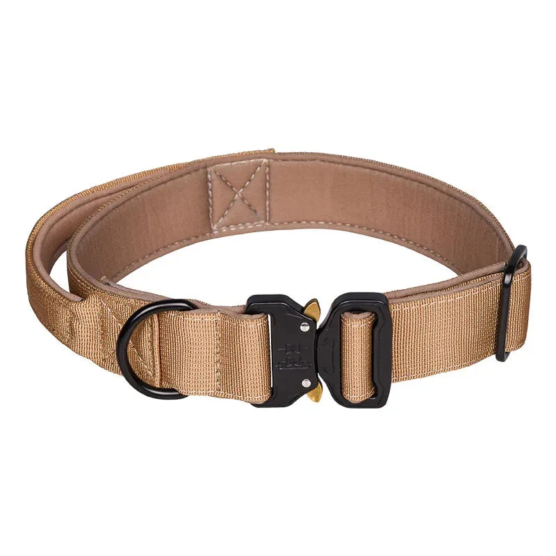 Tactical Collar Nylon Pet Release Buckle Outdoor Dog Collar