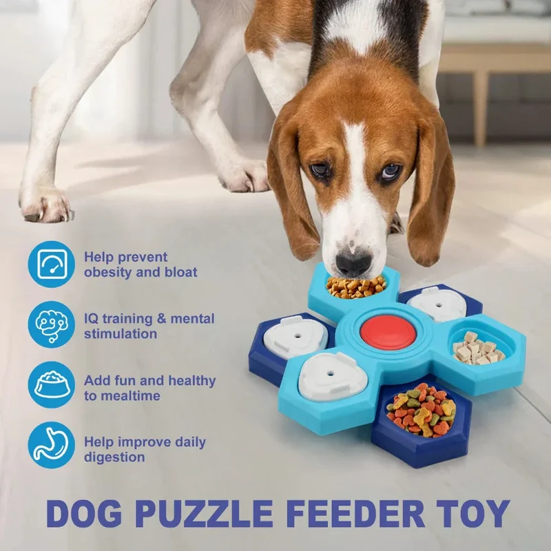 4 Layers Slow Feeder Puzzle Non-Slip Interactive Dog Pet Bowls