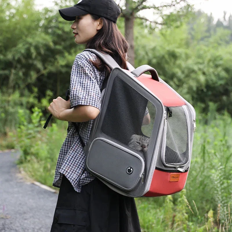 Expandable Breathable Comfortable Dog Cat Pet Backpack