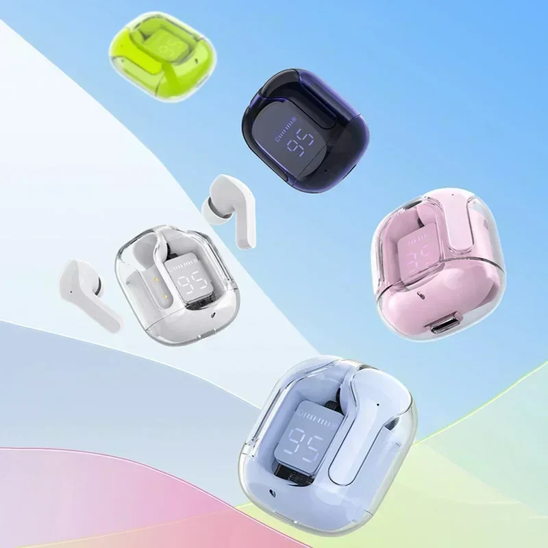 T2 Trådlösa Mini Hörlurar LED Ström Digital Display TWS Trådlösa