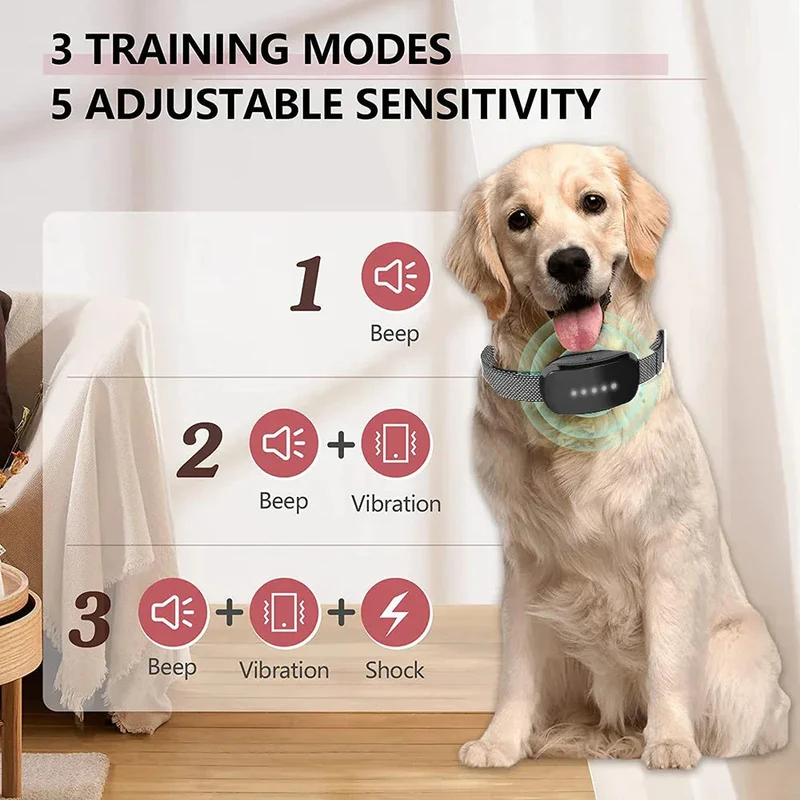 Safe Smart Dog Bark Stopper Training Pet Electric Collar