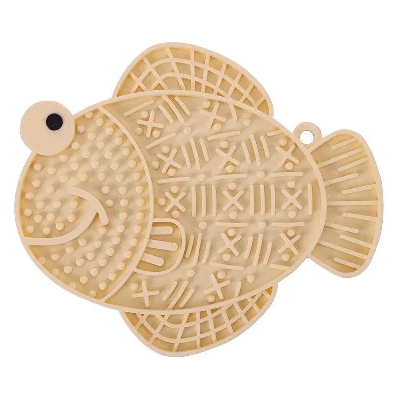 Silicone Pet Slow Food Anti-Tumble Anti-Overflow Dog Licking Feeding Pad