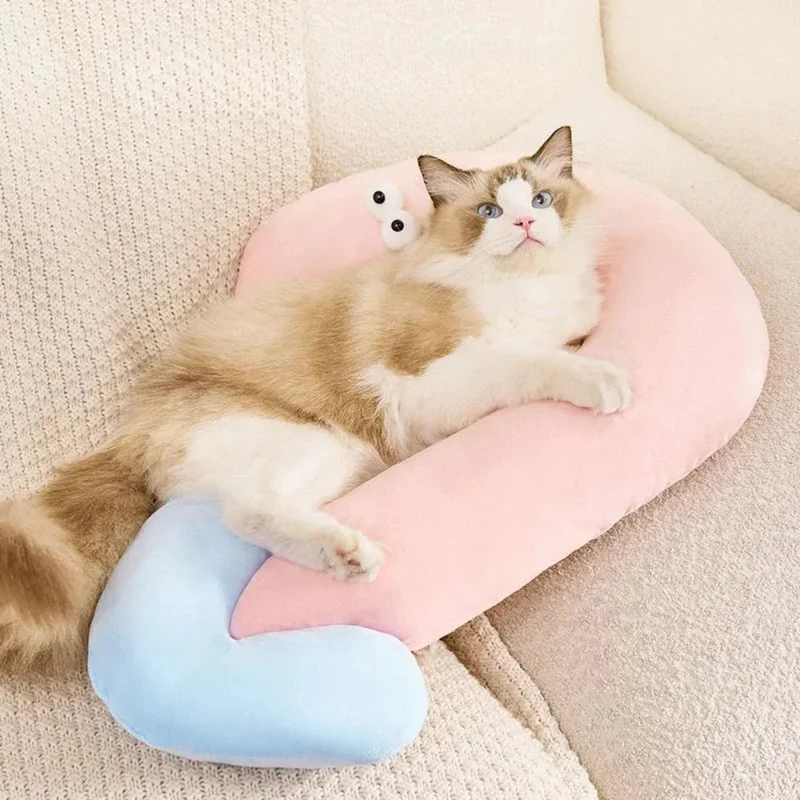 Cute Cat Eye Pillow Pet Neck Support Sleeping Pillow For All Seasons Cat And Dogs Supplies Pet Accessories