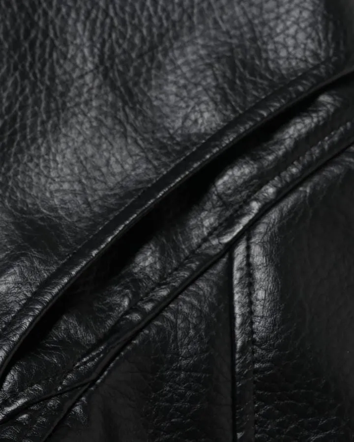 Asymmetric Zip Faux Leather Jacket