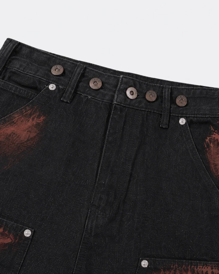 American Retro Short Hellstar Denim Straight Leg Shorts