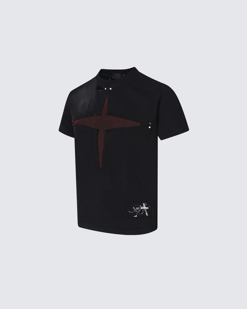 Cross Cutout Graphic T-Shirt