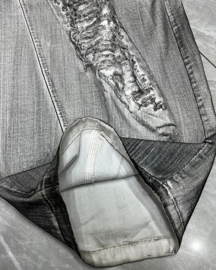 KIIKIO Wasteland Distressed Scimitar Jeans