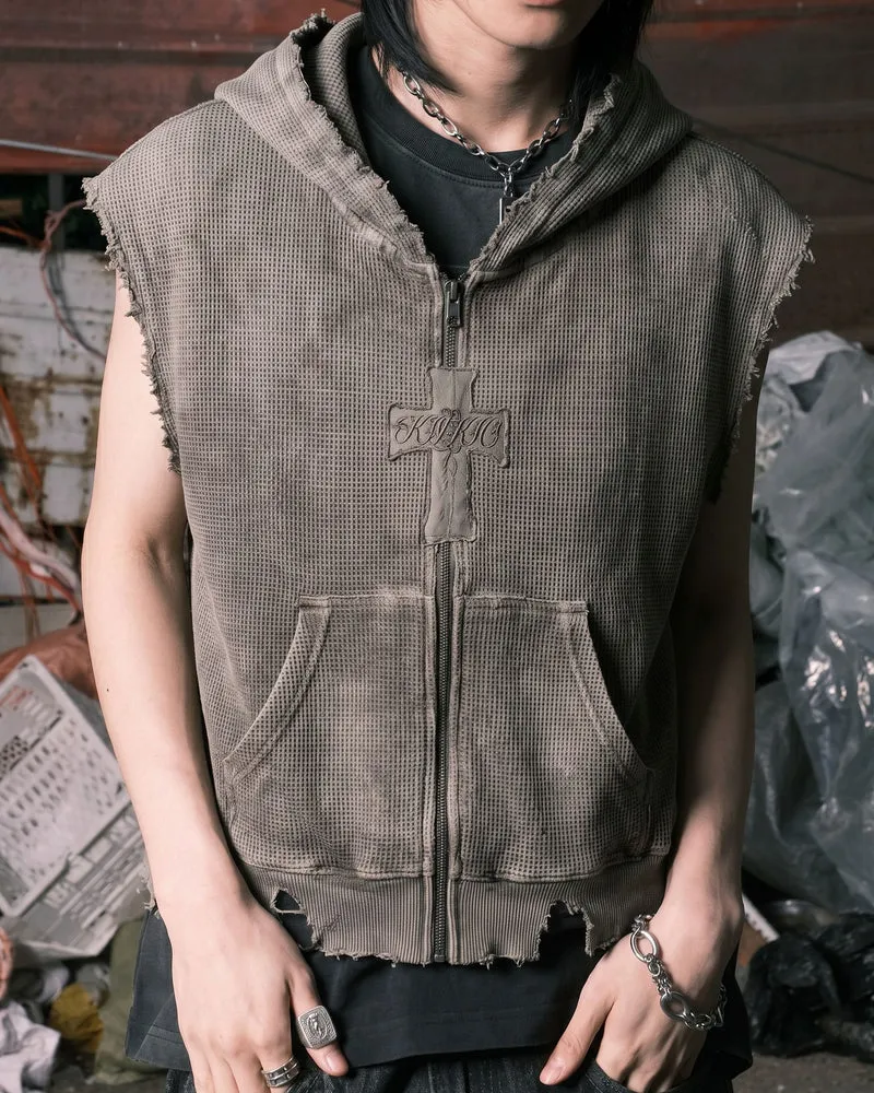 BARREN Series | Apocalyptic Pilgrimage Cross Hooded Vest