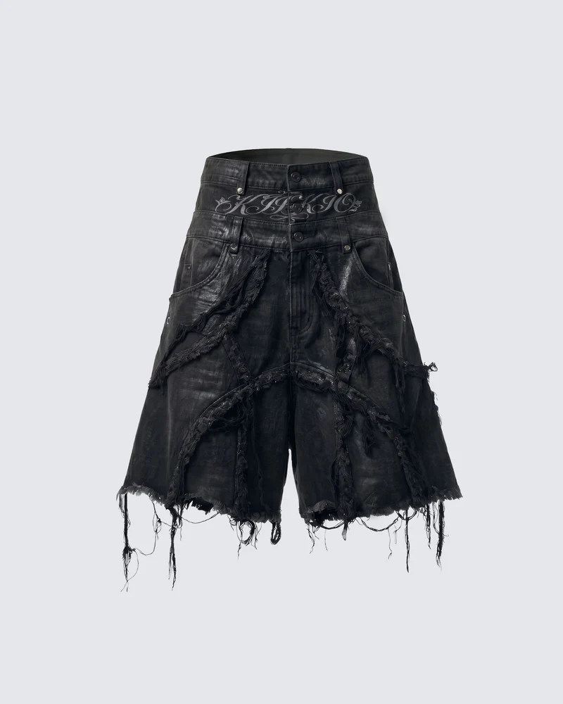 BARREN Series | Apocalyptic Pilgrimage Distressed Wide Shorts