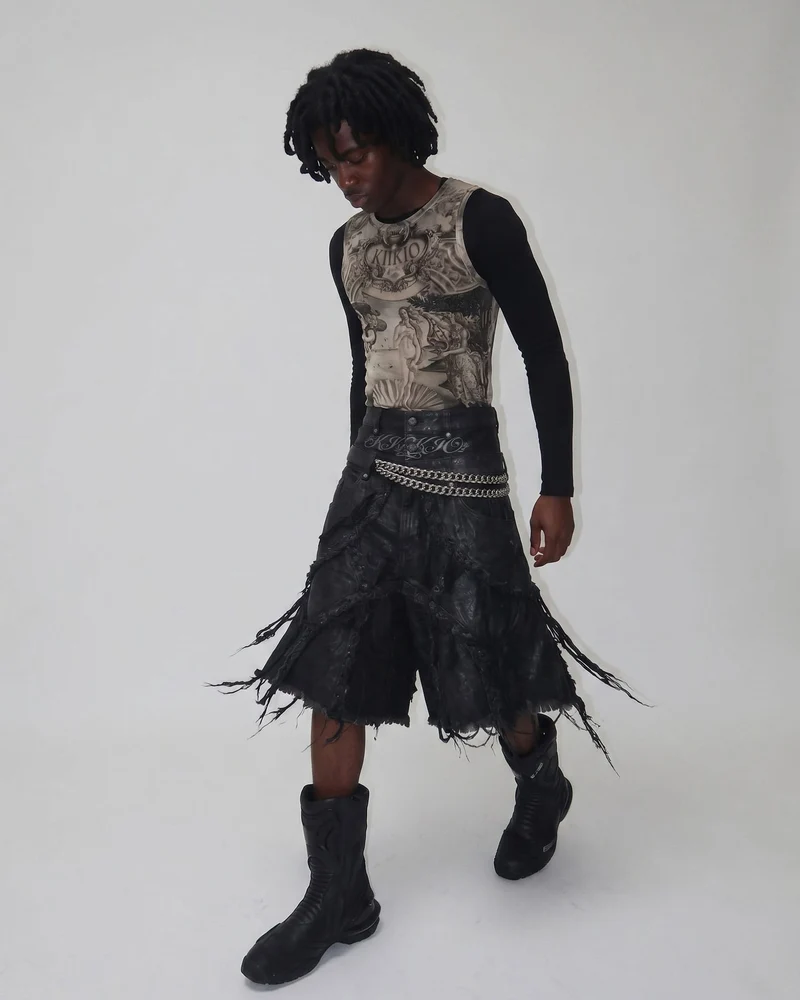 BARREN Series | Apocalyptic Pilgrimage Distressed Wide Shorts