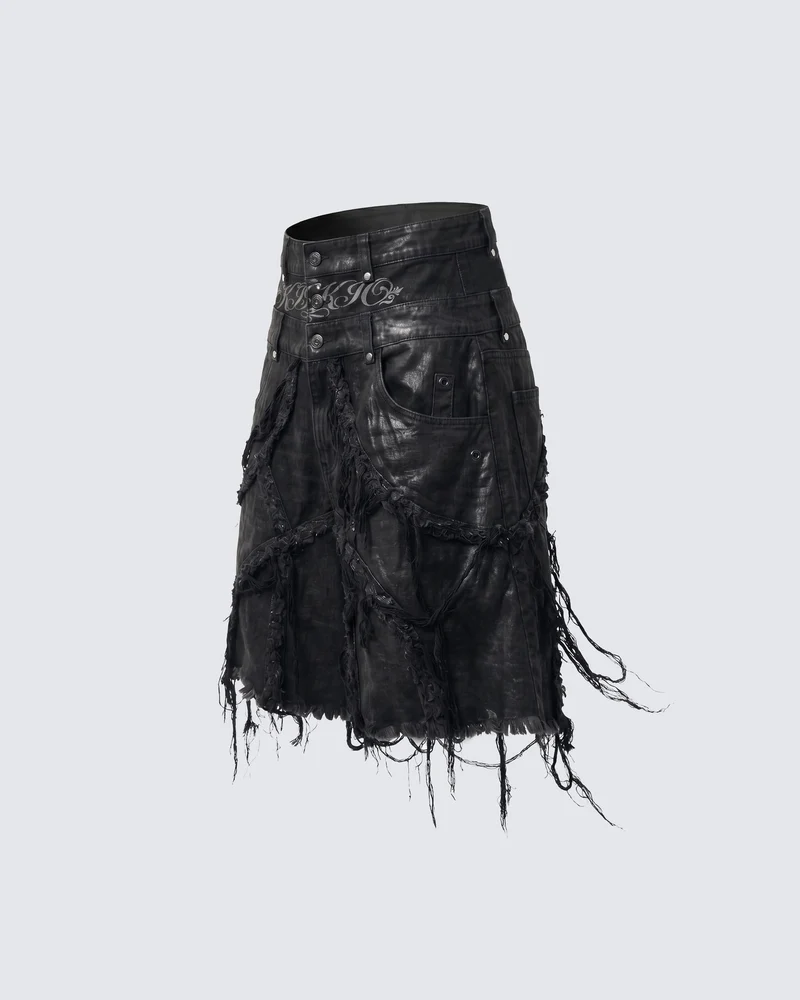 BARREN Series | Apocalyptic Pilgrimage Distressed Wide Shorts