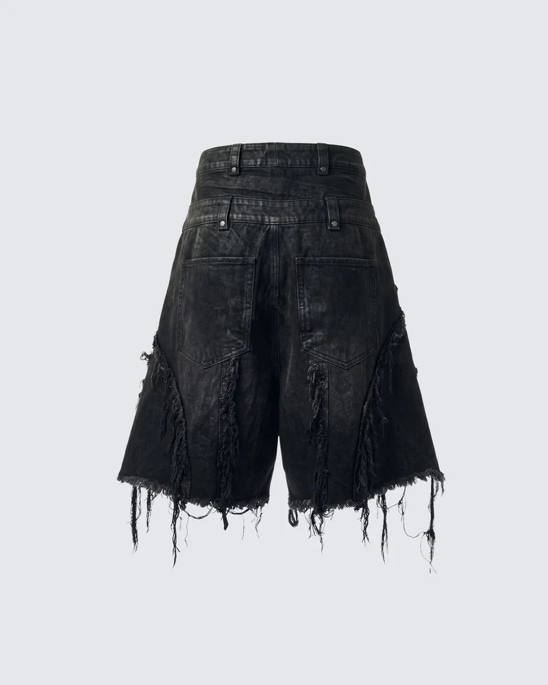 BARREN Series | Apocalyptic Pilgrimage Distressed Wide Shorts