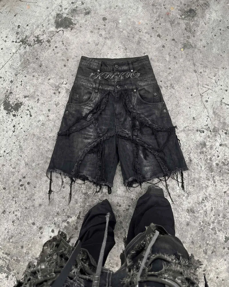 BARREN Series | Apocalyptic Pilgrimage Distressed Wide Shorts