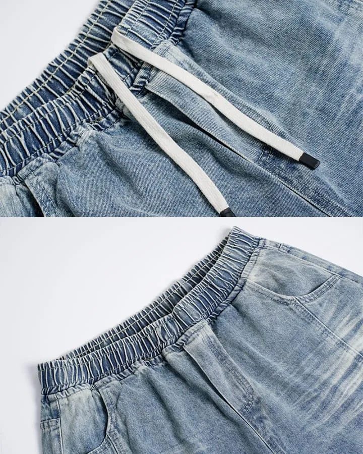 KIIKIO High Street Cloud Deconstructed Cropped Jeans