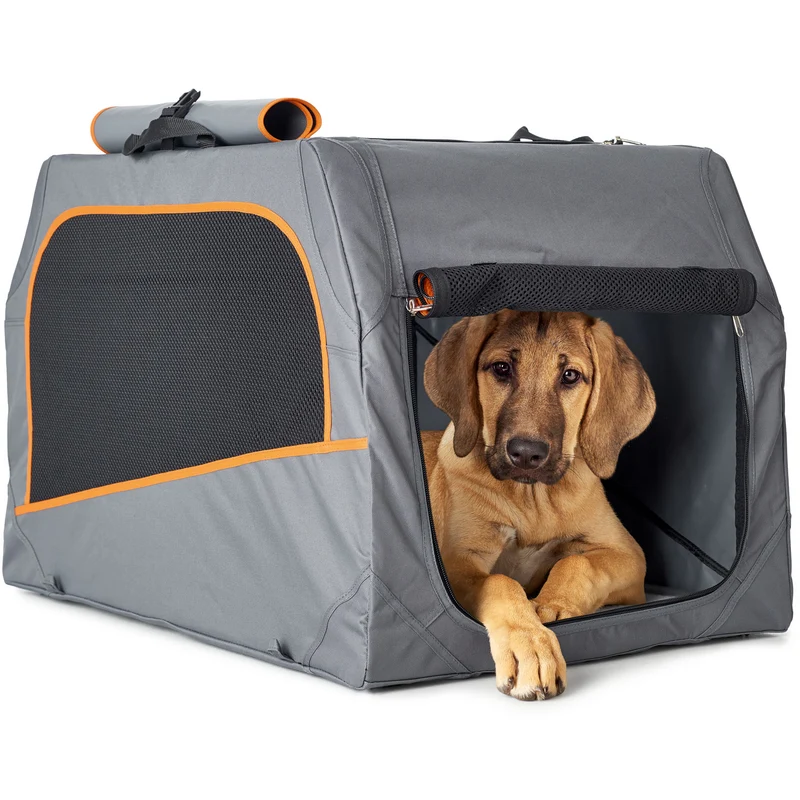 Faltbare Hundebox mit Aluminium-Gestell